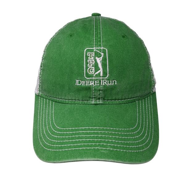 TPC Ideere Run Strapback Trucker Hat Green One Size Adjustable Extreme Fit Ahead - Picture 1 of 11